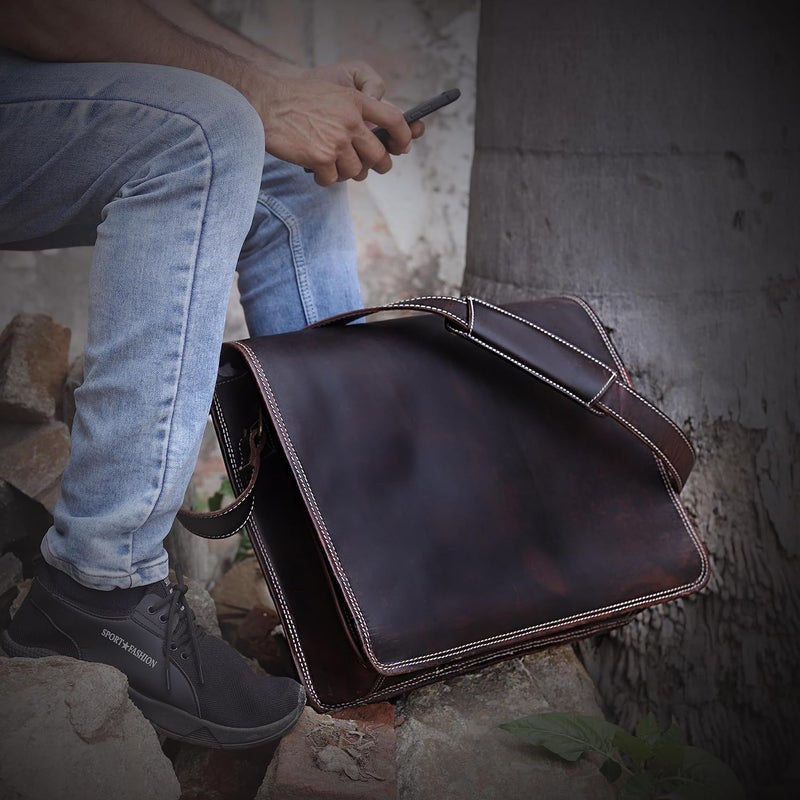 cuero 11 inch Small Crossbody Shoulder Genuine Leather iPad/Tablet Vintage Messenger Bag For 10.5 inch iPad Pro for Women & Men - Image 3